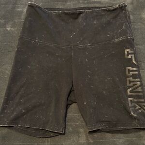PINK Victoria's Secret Black Bike Shorts with Elastic Waistband